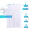 10ft x 7ft White Backdrop Curtain for Parties Wedding White Wrinkle Free Backdrop Drapes Panels for Baby Shower Gender Reveal Birthday Photo Photography Polyester Fabric Background Decoration view 4