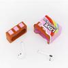 SGVAHY Cute Case Compatible with Airpods 1&2, Cool Fun 3D Cartoon Chocolate Design with Ring Buckle Holder Skin Soft Silicone Protector Creative Unique Charging Box for Airpods 1&2 (Chocolate) view 2
