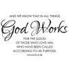 Romans Scripture Bible Verse Decor - Wall Decal for Bedroom Removable Scripture Verses Stickers Decor All Things Work for Good Roman 8:28, q18 view 2
