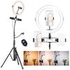 K&F Concept Selfie Ring Light,11 inch(28 cm) Ring Light with 78.7 inch (200cm) Tripod and Phone Holders, 3 Color Modes, Bluetooth Remote Control Photography Lighting view 1
