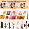 K&F Concept Selfie Ring Light,11 inch(28 cm) Ring Light with 78.7 inch (200cm) Tripod and Phone Holders, 3 Color Modes, Bluetooth Remote Control Photography Lighting view 2