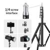 K&F Concept Selfie Ring Light,11 inch(28 cm) Ring Light with 78.7 inch (200cm) Tripod and Phone Holders, 3 Color Modes, Bluetooth Remote Control Photography Lighting view 4