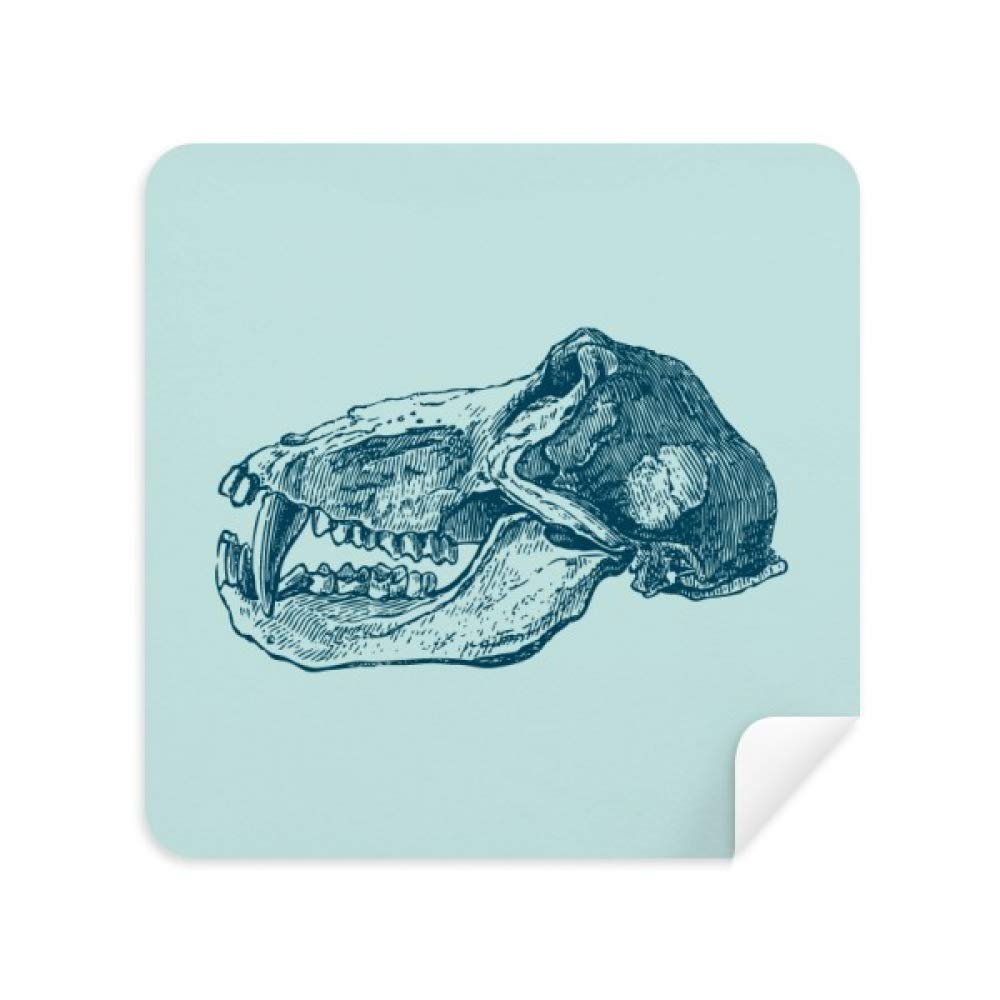 Flank Sketch Animal Skull Animal Glasses Cleaning Cloth Phone Screen Cleaner Suede Fabric 2pcs