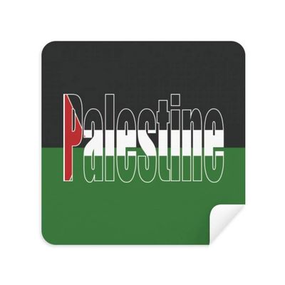 Palestine Country Flag Name Glasses Cleaning Cloth Phone Screen Cleaner Suede Fabric 2pcs