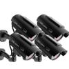 F FINDERS&CO Solar Powered Fake Security Camera, Bullet Dummy Security Camera Surveillance System with Realistic Red Flashing Lights Indoor Outdoor (4 Black) view 1