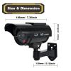 F FINDERS&CO Solar Powered Fake Security Camera, Bullet Dummy Security Camera Surveillance System with Realistic Red Flashing Lights Indoor Outdoor (4 Black) view 2