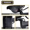 F FINDERS&CO Solar Powered Fake Security Camera, Bullet Dummy Security Camera Surveillance System with Realistic Red Flashing Lights Indoor Outdoor (4 Black) view 3