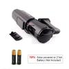 F FINDERS&CO Dummy Solar Security Camera, Bullet Fake Surveillance System with Realistic Red Flashing Lights and Warning Sticker Indoor Outdoor (1, Black) view 3