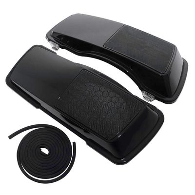 Black 6"x9" Saddlebag Speaker Lids compatibility For 1993-2013 Harley Touring Bagger Electra Glide Street Glide Road King