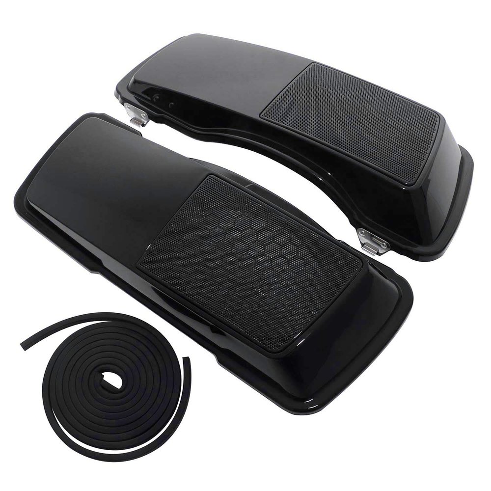 Black 6"x9" Saddlebag Speaker Lids compatibility For 1993-2013 Harley Touring Bagger Electra Glide Street Glide Road King