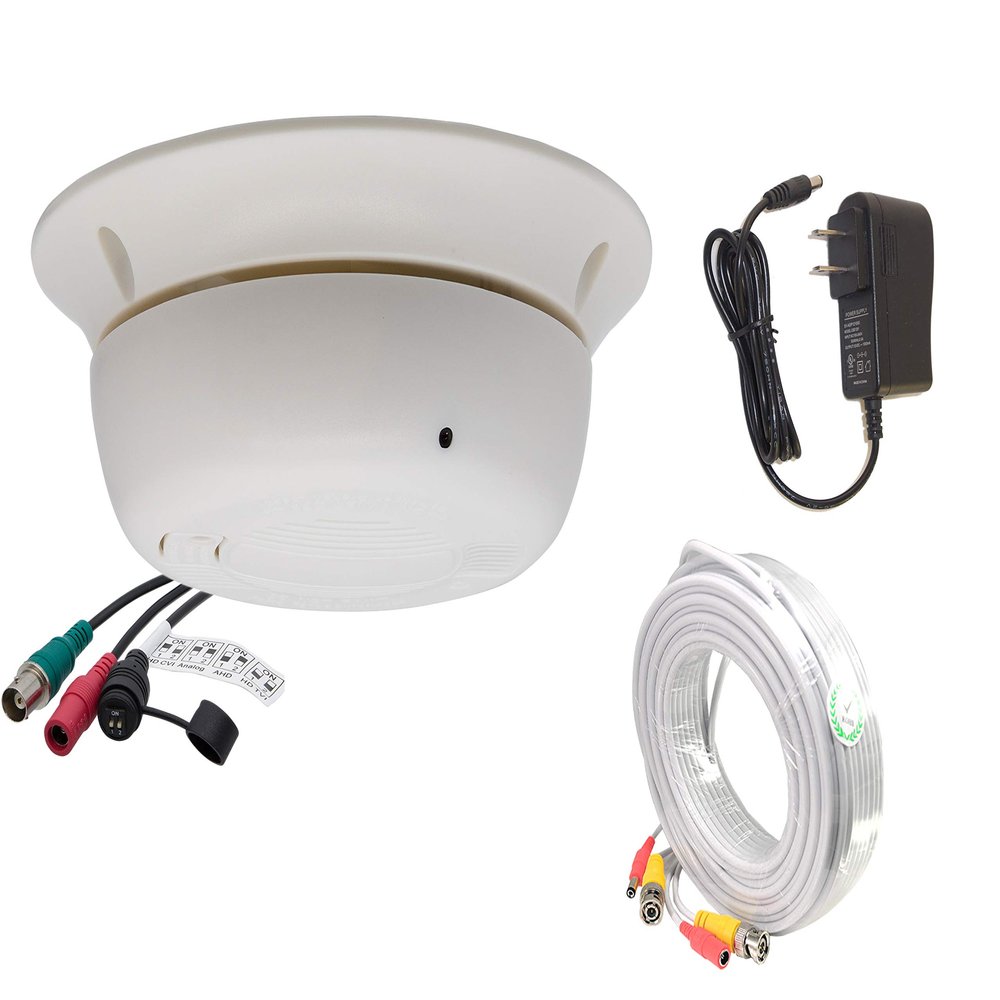 Evertech HD 1080P Nanny Covert Hidden Security Camera with Power Supply and Video Power Cable Set