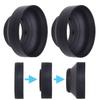 77mm Camera Lens Hood - Rubber - Set of 2 - Collapsible in 3 Steps - Sun Shade/Shield - Reduces Lens Flare and Glare - Blocks Excess Sunlight for Enhanced Photography and Video Footage view 1
