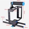 Foto&Tech Movie Making DSLR Camera Video Cage Mount Rig Large Cage Kit with Top Handle Grip 15mm Rod Compatible with Canon 5D Mark II III,7D,70D,D800,D8100 Nikon Sony & Other DSLR Cameras (Blue+Black) view 2