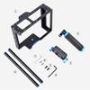 Foto&Tech Movie Making DSLR Camera Video Cage Mount Rig Large Cage Kit with Top Handle Grip 15mm Rod Compatible with Canon 5D Mark II III,7D,70D,D800,D8100 Nikon Sony & Other DSLR Cameras (Blue+Black) view 3