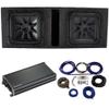 KICKER 44L7S152 15" Subwoofers with Vented Sub Box, 46CXA18001 Amp & Install Kit view 1