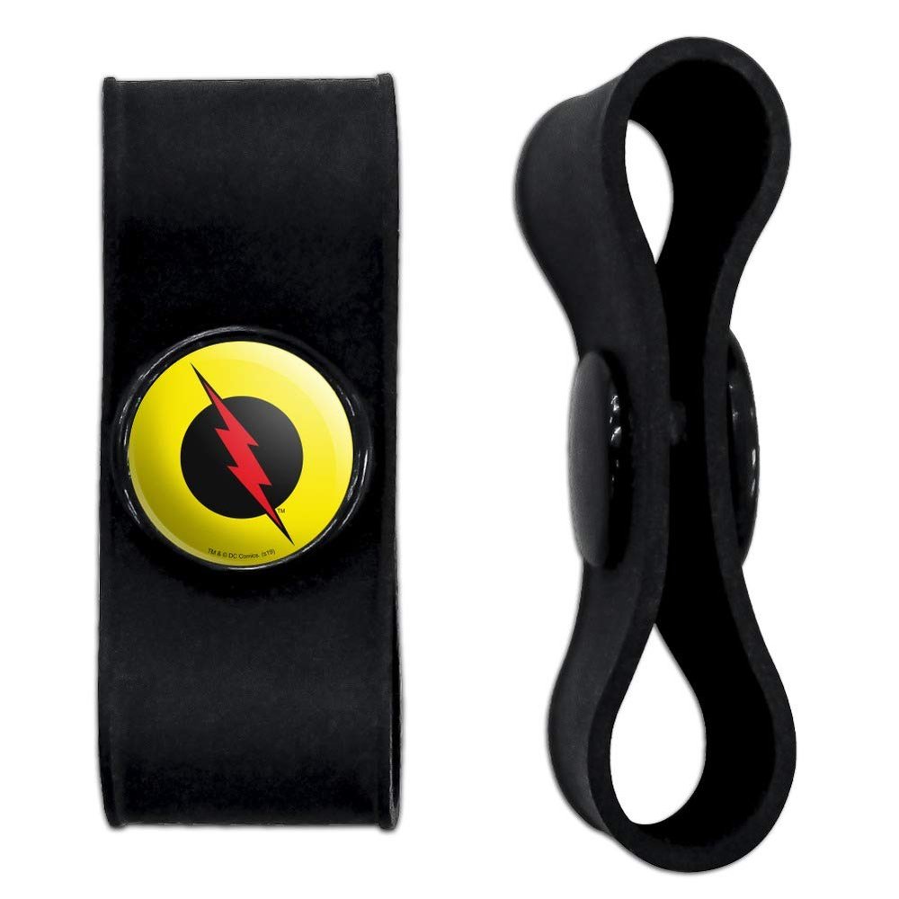 GRAPHICS & MORE The Flash Reverse Flash Logo Headphone Earbud Cord Wrap - Charging Cable Manager - Wire Organizer Set of 2 - Black
