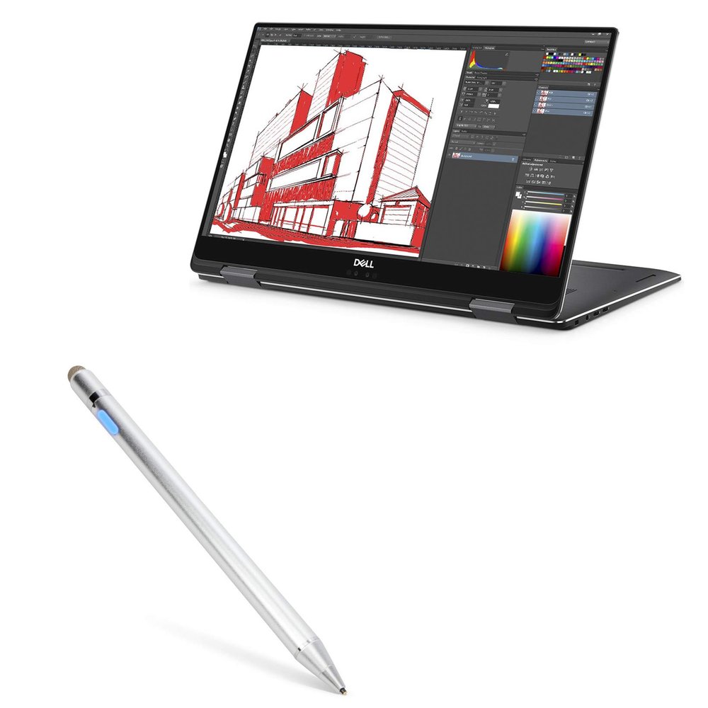 BoxWave Stylus Pen Compatible with Dell Precision 5530 2-in-1 (15.6 in) - AccuPoint Active Stylus, Electronic Stylus with Ultra Fine Tip - Metallic Silver