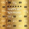 AOFOTO 5x5ft Golden 40th Birthday Background Shiny Stars Glitter Spots Customizable Bday Backdrop for Photography Adult Man Woman 40 Years Old Party Decoration Banner Photo Video Studio Props Vinyl view 1