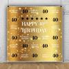AOFOTO 5x5ft Golden 40th Birthday Background Shiny Stars Glitter Spots Customizable Bday Backdrop for Photography Adult Man Woman 40 Years Old Party Decoration Banner Photo Video Studio Props Vinyl view 2
