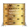 AOFOTO 5x5ft Golden 40th Birthday Background Shiny Stars Glitter Spots Customizable Bday Backdrop for Photography Adult Man Woman 40 Years Old Party Decoration Banner Photo Video Studio Props Vinyl view 3