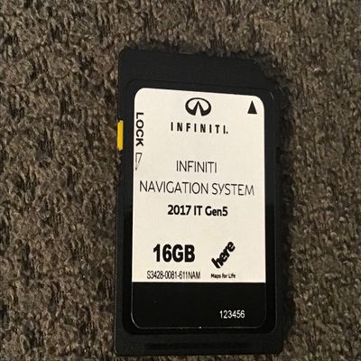 2017 Infiniti Q50 Navigation SD Card