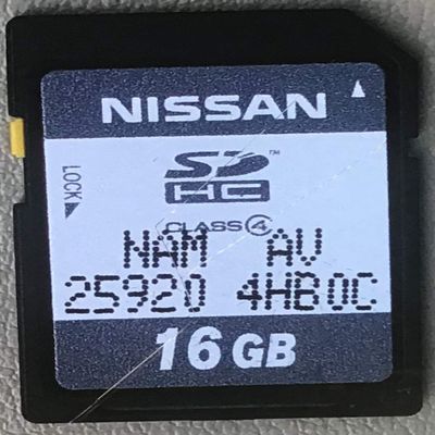 2015-16 Infiniti Q50 Navigation SD Card 25920-4HB0C