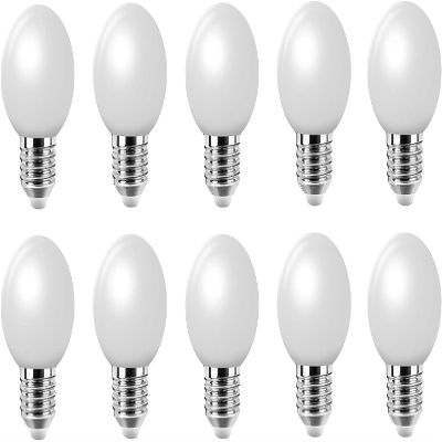 10 Pack E27 G45 2W Screw Cap Coloured LED Light Bulbs Festoon Party Lights for Indoor Outdoor Use
