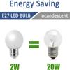 10 Pack E27 G45 2W Screw Cap Coloured LED Light Bulbs Festoon Party Lights for Indoor Outdoor Use view 3
