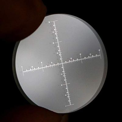 Mercury_Group, 952 Cross Table Reticle Optical Glass Microscope Micrometer Ocular Sliding Scale Crosshair Ruler for Diameter Measurement - (Color:Diameter 25mm)