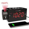 HANNLOMAX HX-109CR PLL FM Radio, Clock with Dual Alarm, Time Projection, 1.2 inches LED Display, USB Port for 1A Charging, Aux-in, AC Power Operation only, AC/DC Adaptor Included. (Black) view 3