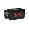 HANNLOMAX HX-109CR PLL FM Radio, Clock with Dual Alarm, Time Projection, 1.2 inches LED Display, USB Port for 1A Charging, Aux-in, AC Power Operation only, AC/DC Adaptor Included. (Black) view 4