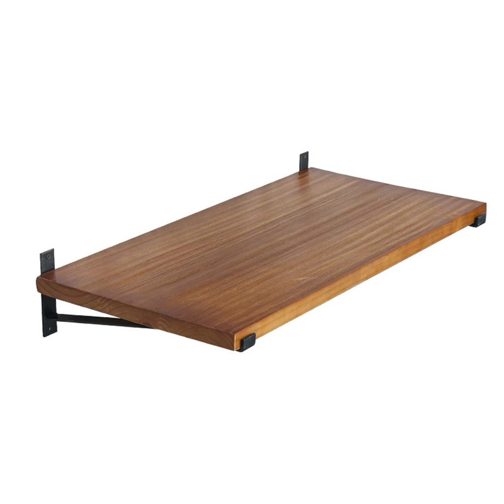 Desk Storage Wall Mounted Drop-Leaf Table with 2 Brackets Laptop Stand Simple Office Computer Desk for Small Spaces Multi-Use Thickened Panel 5 Sizes