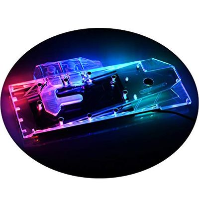 GPU Copper Waterblock G1/4 Threads Full Cover Water Cooling Water Block PC Liquid Cooling GPU Watercooling Block for Graphic Cards AMD RX 5700 XT RX 5700 Founder's Edition 5V RGB RBW LED