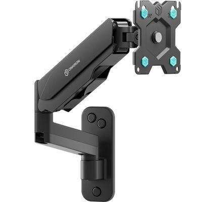 ONKRON Single Monitor Wall Mount for 13-34 Inch Screen up to 17.6 lbs, Height Adjustable, Full Motion Computer Screen Wall Mount, VESA 75x75 & 100x100, Gas Spring Monitor Arm Wall Black