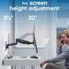 ONKRON Single Monitor Wall Mount for 13-34 Inch Screen up to 17.6 lbs, Height Adjustable, Full Motion Computer Screen Wall Mount, VESA 75x75 & 100x100, Gas Spring Monitor Arm Wall Black view 4
