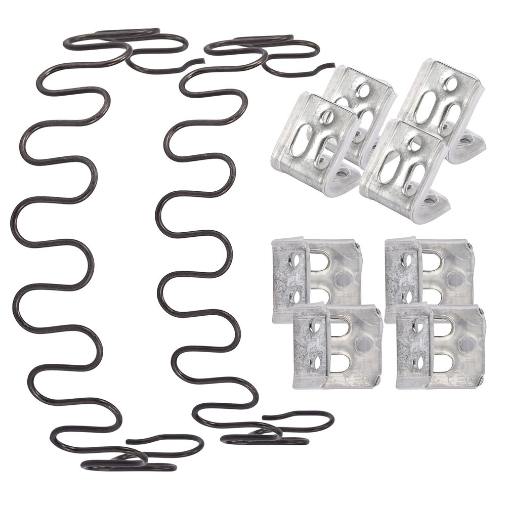 Carkio Sofa Replacement Springs,2 PCS 25" Spring with 8 PCS S Clips,4.0 Wire Diameter Sofa Spring Repair Kit Compatible with Seating In Furniture Interior Decoration, Automotive, or Other Applications