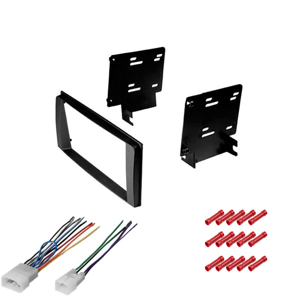 CACH KIT568 Bundle with Car Stereo Installation Kit for Toyota Vehicles Below in Dash Mounting Kit for Double Din Radio Receiver (3 Item)