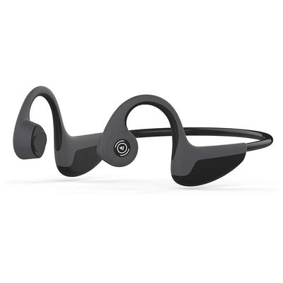 Bone Conduction Headphones Bluetooth 5.0 Open Ear Wireless Titanium HiFi Stereo with Mic Sweatproof Sports Headphones for Running Driving Cycling (Black)