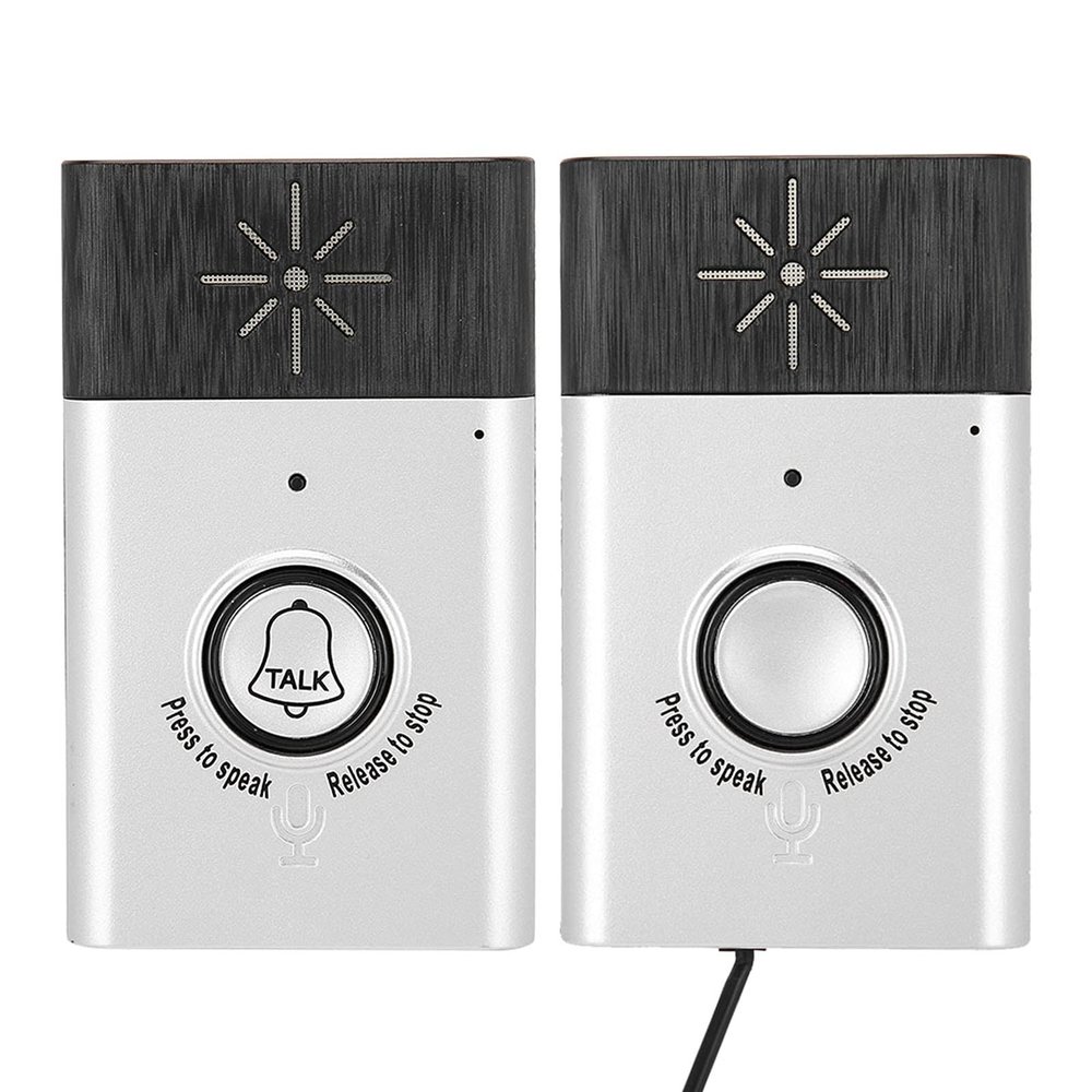 2.4GHz Doorbell Intercom, Mini Portable Dual-Way Voice Communication System with Built-in Microphone & Speaker for Home, Ultra-Long Standby