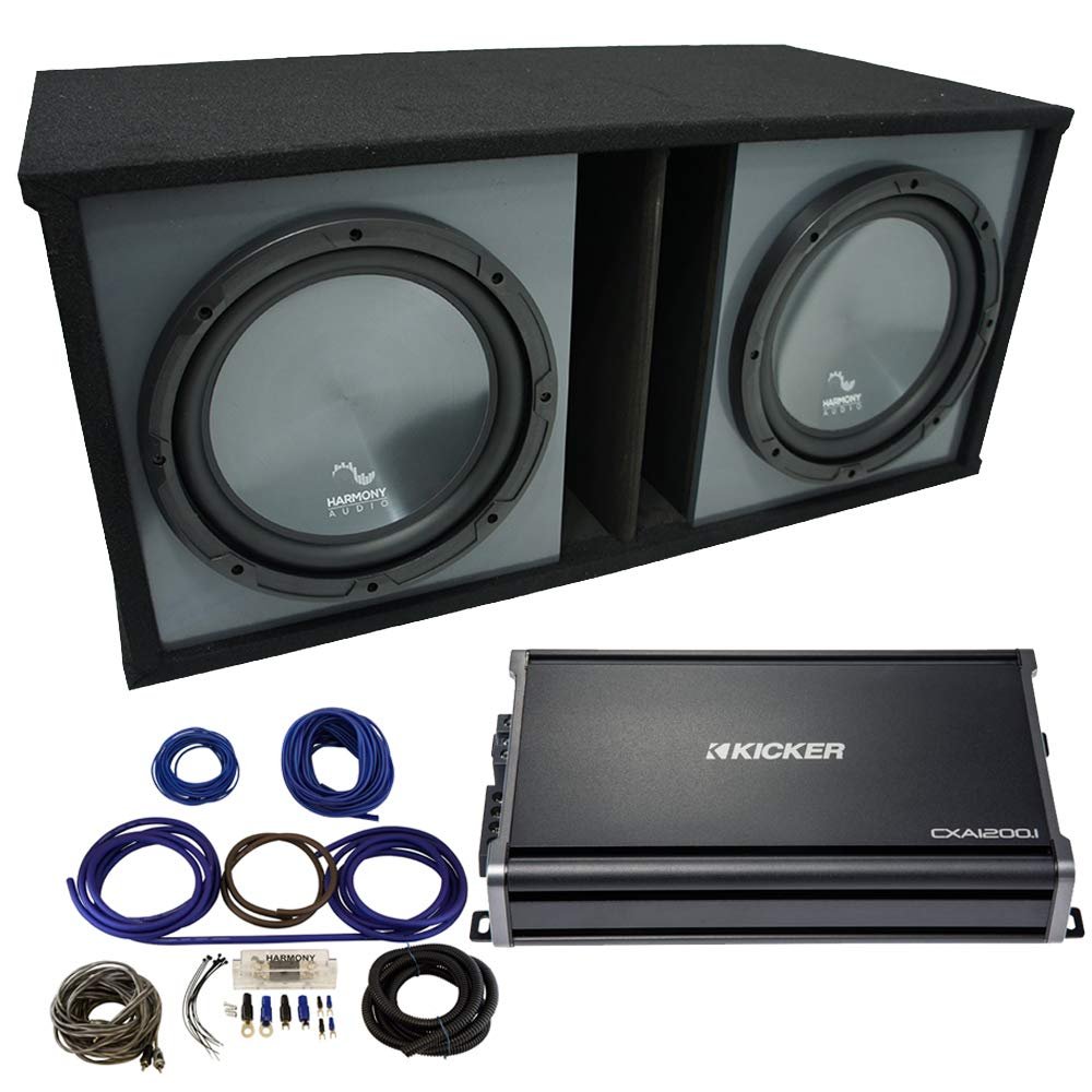 Harmony HA-R154 Custom 15" Loaded Sub Box w/46CXA12001 Amp & Install Kit