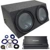 Harmony Audio HA-R154 Sealed 15" Loaded Sub Box w/46CXA12001 Amp & Install Kit view 1