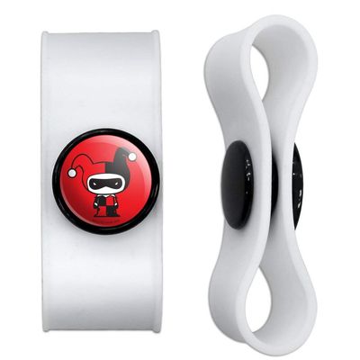 GRAPHICS & MORE Harley Quinn Cute Chibi Character Headphone Earbud Cord Wrap - Charging Cable Manager - Wire Organizer Set of 2 - White