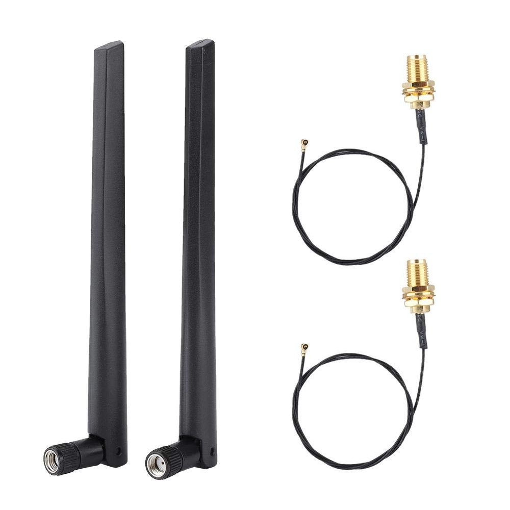 Wendry Network Card Cable, Band 5DBi Antenna, for 9560NGW /9260AC/7265AC, MHF4 Pigtail Cable, 15cm, Network Interface Controller Adapter