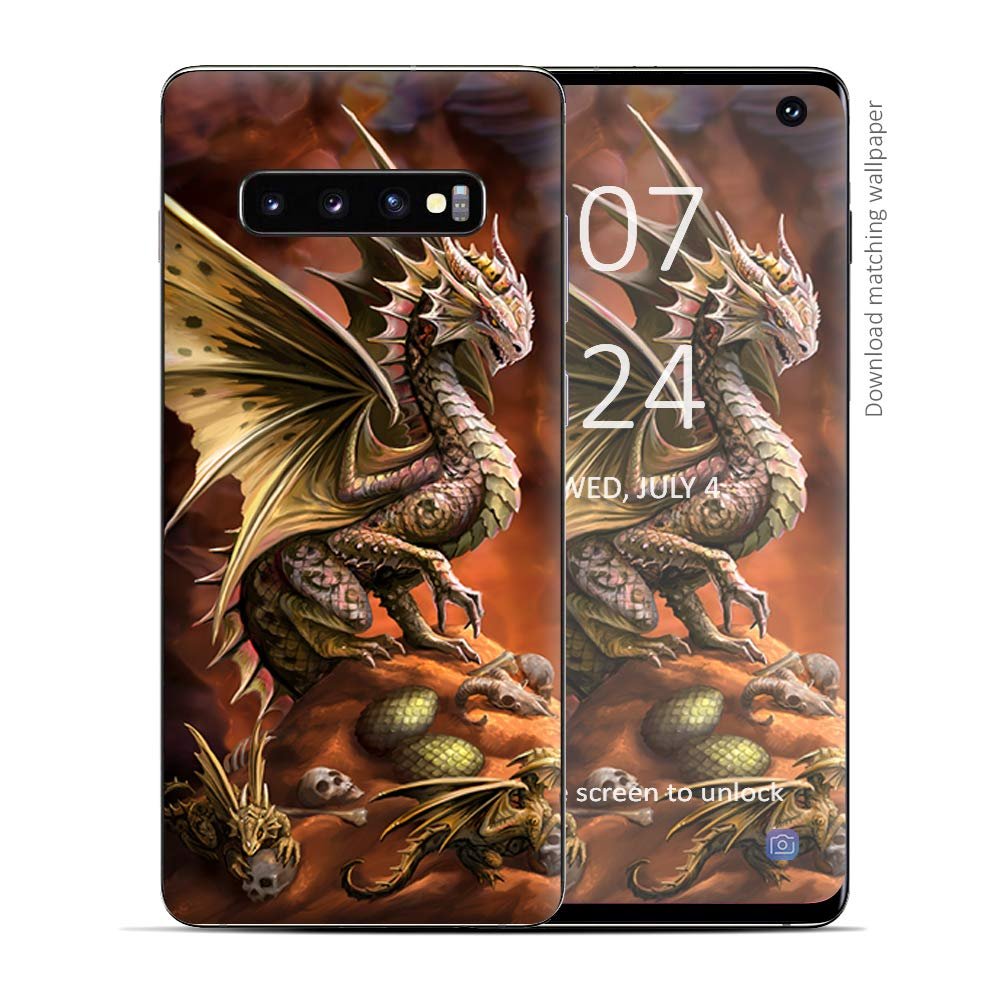 Anne Stokes Desert Dragon - Skin Decal Vinyl Wrap for Samsung Galaxy S10 - Decal Stickers Skins Cover