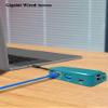 1Pcs Enpa Blue USB C Hub Docking Station,Two USB 3.0 Type-A and two USB 2.0 Type-A,One HDMI Resolution Up to QHD Display,One VGA resolution up to to FHD display,For Your Laptop,Tablet or Smartphone view 2