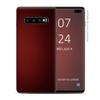 Skin Decal Vinyl Wrap for Samsung Galaxy S10 Plus - Decal Stickers Skins Cover - red Black Carbon Fiber Weave Graphite 3D view 1