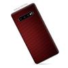 Skin Decal Vinyl Wrap for Samsung Galaxy S10 Plus - Decal Stickers Skins Cover - red Black Carbon Fiber Weave Graphite 3D view 2