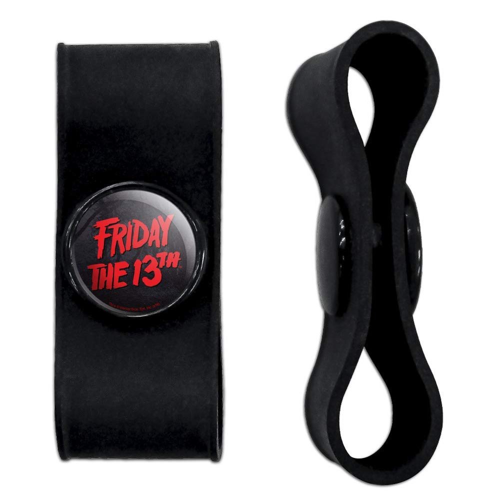 GRAPHICS & MORE Friday The 13th Logo Headphone Earbud Cord Wrap - Charging Cable Manager - Wire Organizer Set of 2