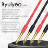 Moonsaudio Pair HiFi Braided Speaker Cable Gold Banana to Banana Plugs Audio Stereo Loudspeaker Wire Cords AWG -99.99% OFC Conductor (6.6FT/2M) view 3