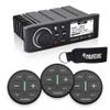 Fusion MS-RA70NSX Marine Entertainment System with Three Wireless Remotes for Three Zones - Black view 1